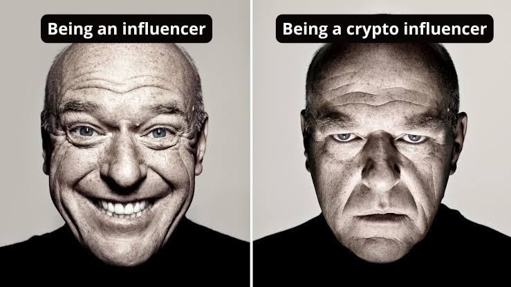 Being an influencer and being a crypto influencer