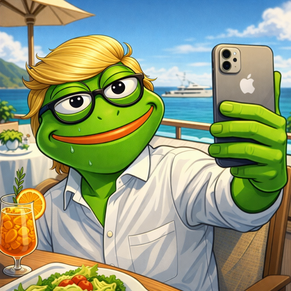 Pepe Trump in socials